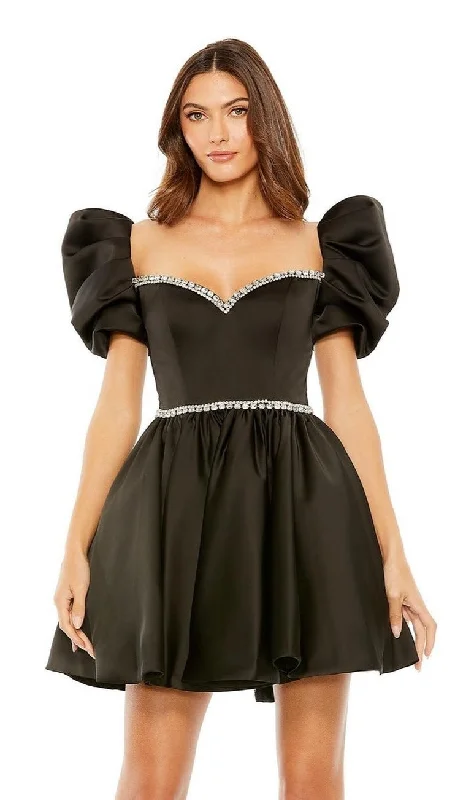 Puff-Sleeve Short Party Dress 20688 by Mac Duggal Tunics Party sparkling