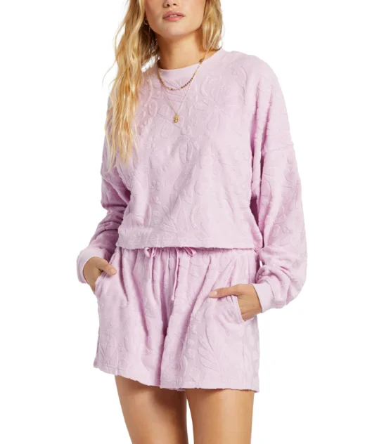 Billabong Womens Loosen Up Crew Neck Sweatshirt. Hoodie with Double Zipper Versatile Adjustable Billabong Womens Loosen Up Crew Neck Sweatshirt. Hoodie with Double Zipper Versatile Adjustable