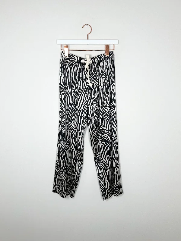 6397 - Printed Pajama Pant - Zebra Print Fashionable Sporty Pants