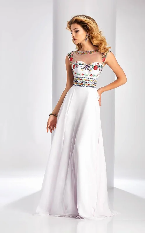 Clarisse 3050 - Floral A-line Dress Tunics Sophisticated sleek