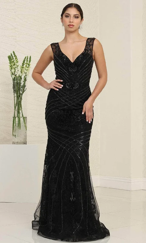 May Queen RQ8130 - Embellished Mermaid Prom Dress Tunics Party sparkling