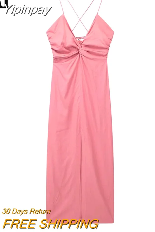 Yipinpay Knot Slip Long Dress Women Pink Sexy Summer Woman Dress 2023 Backless Elegant Party Dresses For Women Evening Dresses Tunics Practical easy-care Yipinpay Knot Slip Long Dress Women Pink Sexy Summer Woman Dress 2023 Backless Elegant Party Dresses For Women Evening Dresses Tunics Practical easy-care