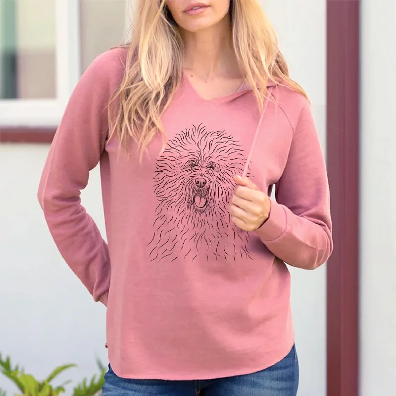 Cozie the Old English Sheepdog - Cali Wave Hooded Sweatshirt. Hoodie with Gradient Ombre Colorful Cozie the Old English Sheepdog - Cali Wave Hooded Sweatshirt. Hoodie with Gradient Ombre Colorful