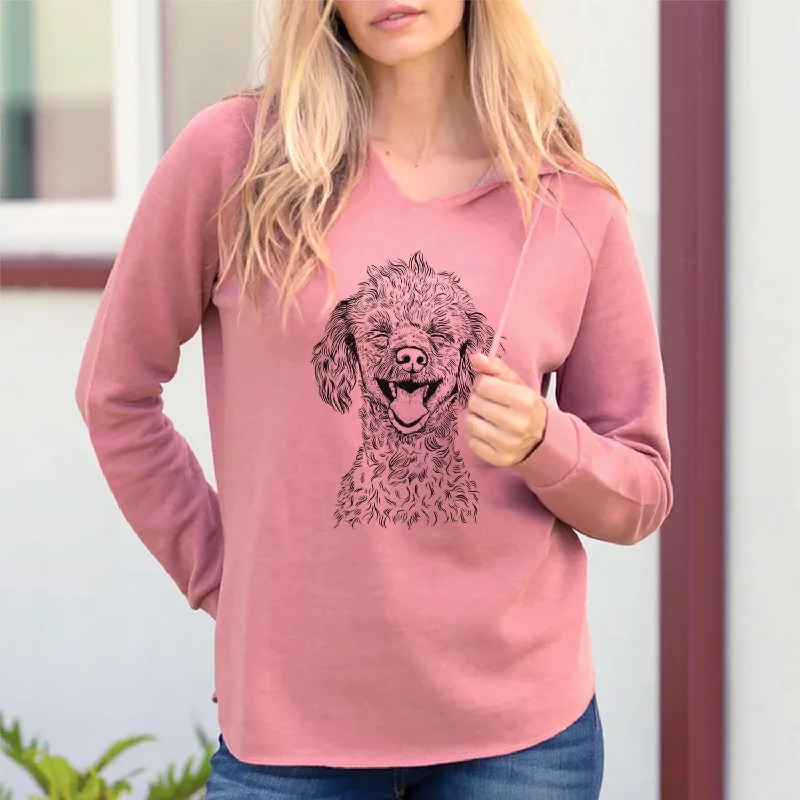 Rusty the Toy Poodle - Cali Wave Hooded Sweatshirt. Hoodie with Set-In Sleeves Structured Classic Rusty the Toy Poodle - Cali Wave Hooded Sweatshirt. Hoodie with Set-In Sleeves Structured Classic
