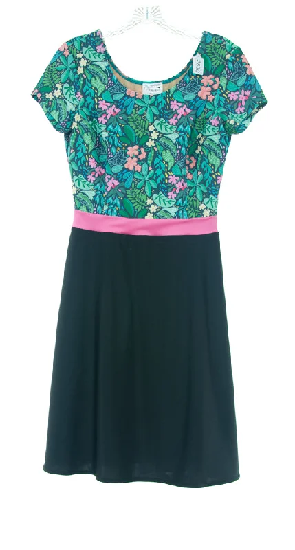 #2836 Sale Rack Item  /  Swim Dress / Petite X-Small /  Pulmeria / Black Tunics Denim casual