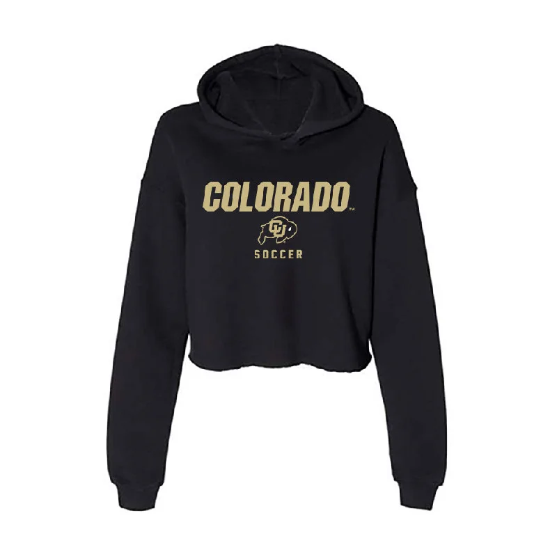 Colorado - NCAA Women's Soccer : Greer Maguire - Women's Crop Fleece Hoodie. Hoodie with Cuffed Sleeves Snug Secure Colorado - NCAA Women's Soccer : Greer Maguire - Women's Crop Fleece Hoodie. Hoodie with Cuffed Sleeves Snug Secure