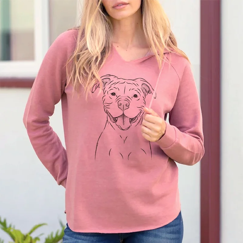 Tyson the American Bulldog - Cali Wave Hooded Sweatshirt. Hoodie with Thumb Holes Functional Cozy Tyson the American Bulldog - Cali Wave Hooded Sweatshirt. Hoodie with Thumb Holes Functional Cozy