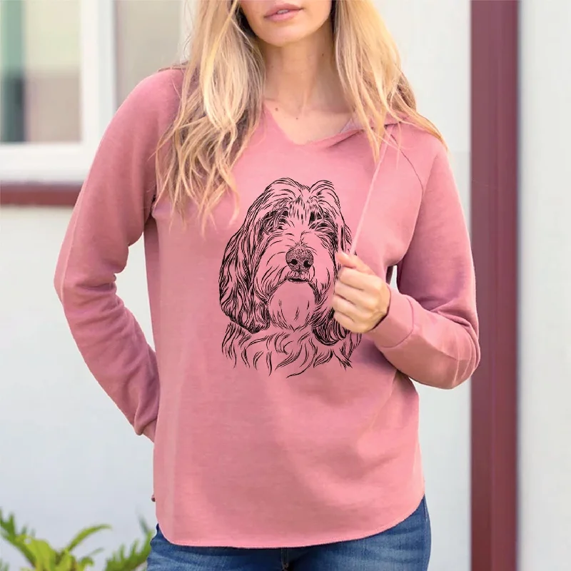 Gerard the Petit Basset Griffon Vendeen - Cali Wave Hooded Sweatshirt. Hoodie with Velcro Closure Adjustable Secure Gerard the Petit Basset Griffon Vendeen - Cali Wave Hooded Sweatshirt. Hoodie with Velcro Closure Adjustable Secure