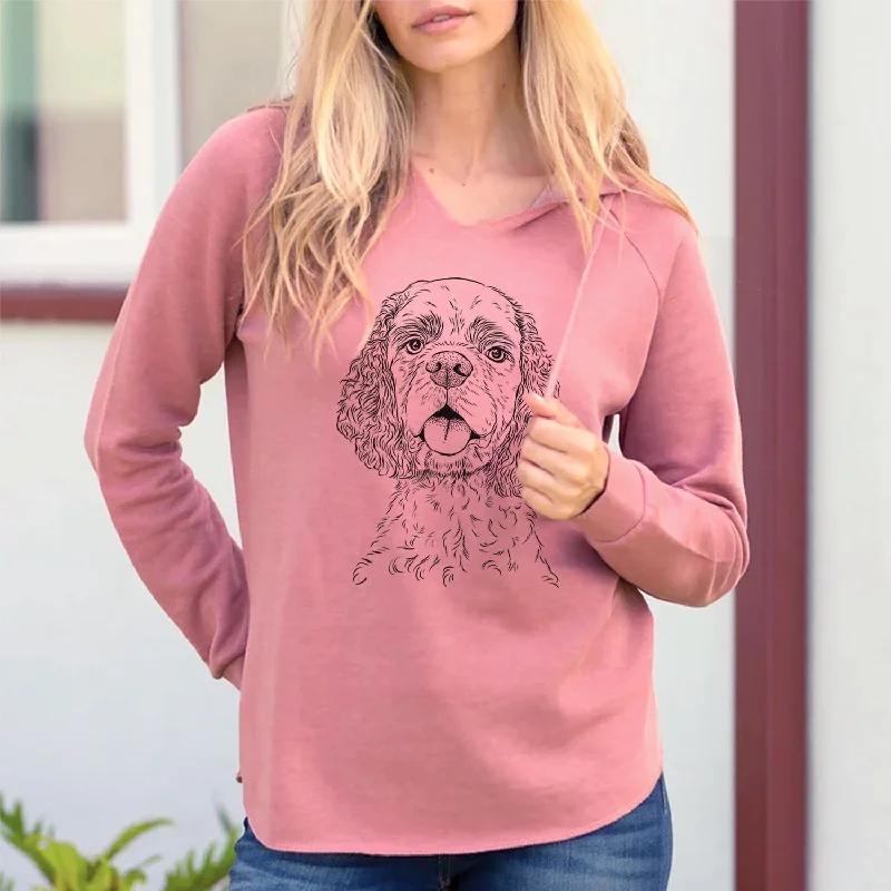 Baxter the American Cocker Spaniel - Cali Wave Hooded Sweatshirt. Hoodie with Metallic Shiny Futuristic Baxter the American Cocker Spaniel - Cali Wave Hooded Sweatshirt. Hoodie with Metallic Shiny Futuristic