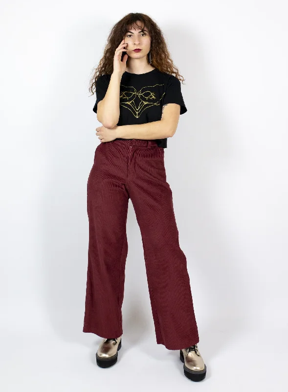 Bad Ass Pants - Crimson Cozy Fitted Pants