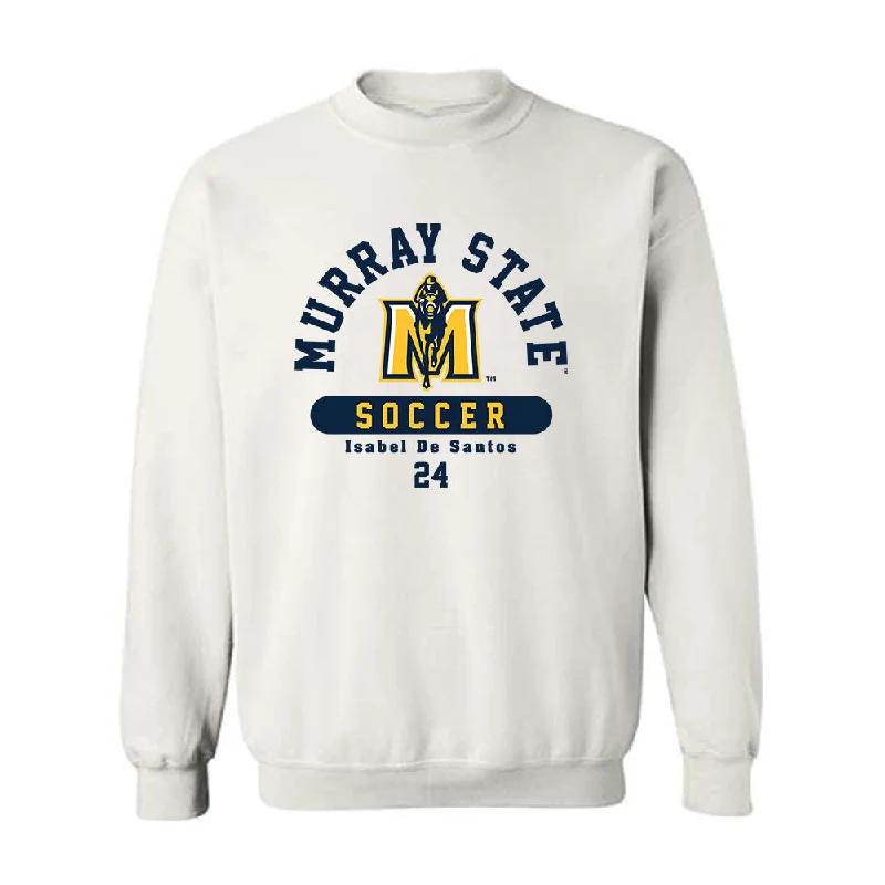 Murray State - NCAA Women's Soccer : Isabel De Santos - Classic Fashion Shersey Crewneck Sweatshirt. Hoodie with Zipper Placket Modern Functional Murray State - NCAA Women's Soccer : Isabel De Santos - Classic Fashion Shersey Crewneck Sweatshirt. Hoodie with Zipper Placket Modern Functional
