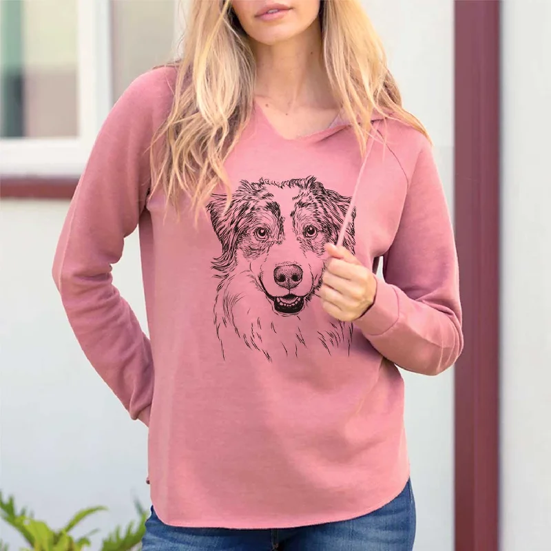 Aonghus the Australian Shepherd - Cali Wave Hooded Sweatshirt. Hoodie with Print Artistic Unique Aonghus the Australian Shepherd - Cali Wave Hooded Sweatshirt. Hoodie with Print Artistic Unique