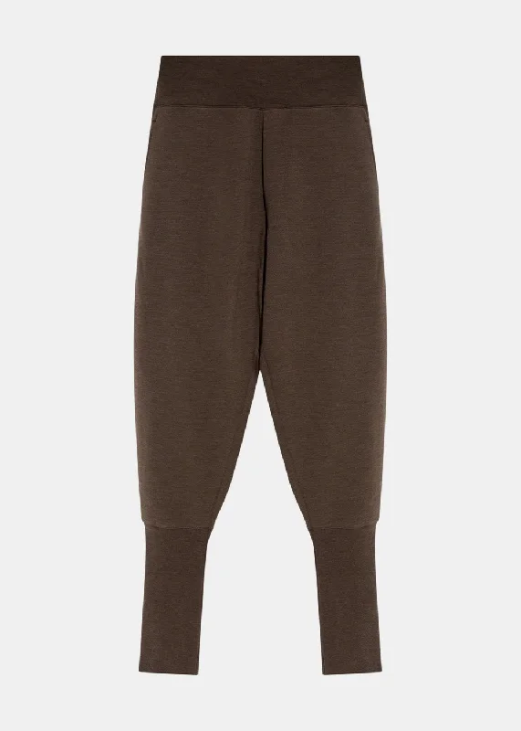 Brown Relaxed Rib Pants Classic Chino Pants