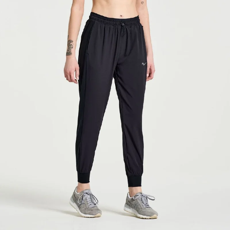 Saucony Women's Boston Woven Cuffed Pant Sleek Black Pants