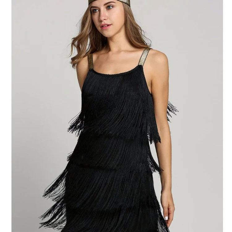 Sexy Tassels A Line Sleeveless Mini Party Dresses Lace Sexy Club