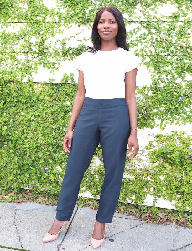Midnight Blue Pants Chic Checkered Pants