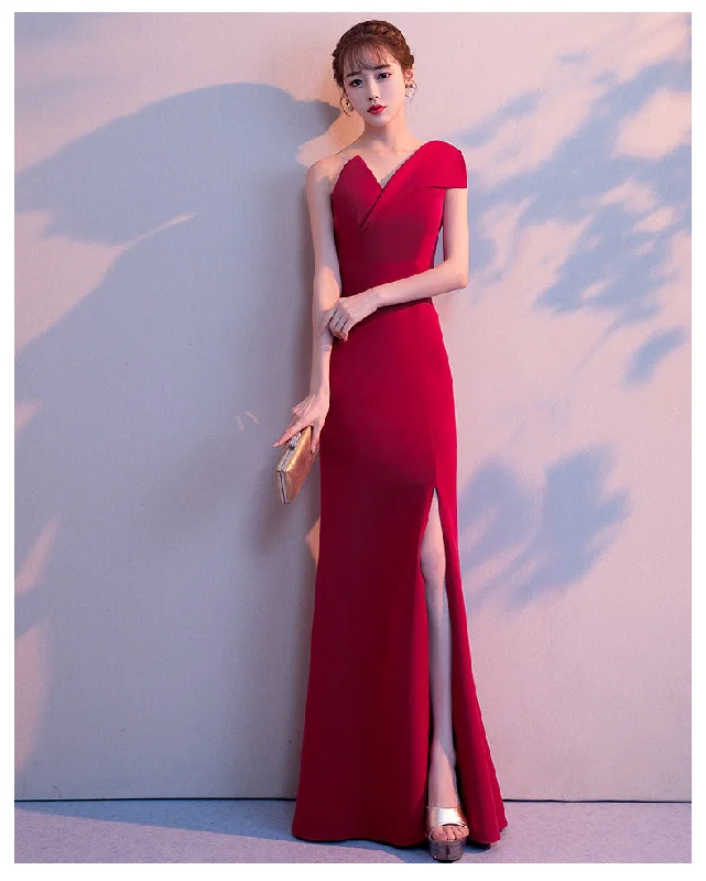 Sexy One Shoulder Evening Party Dresses Tunics Ceremony elegant