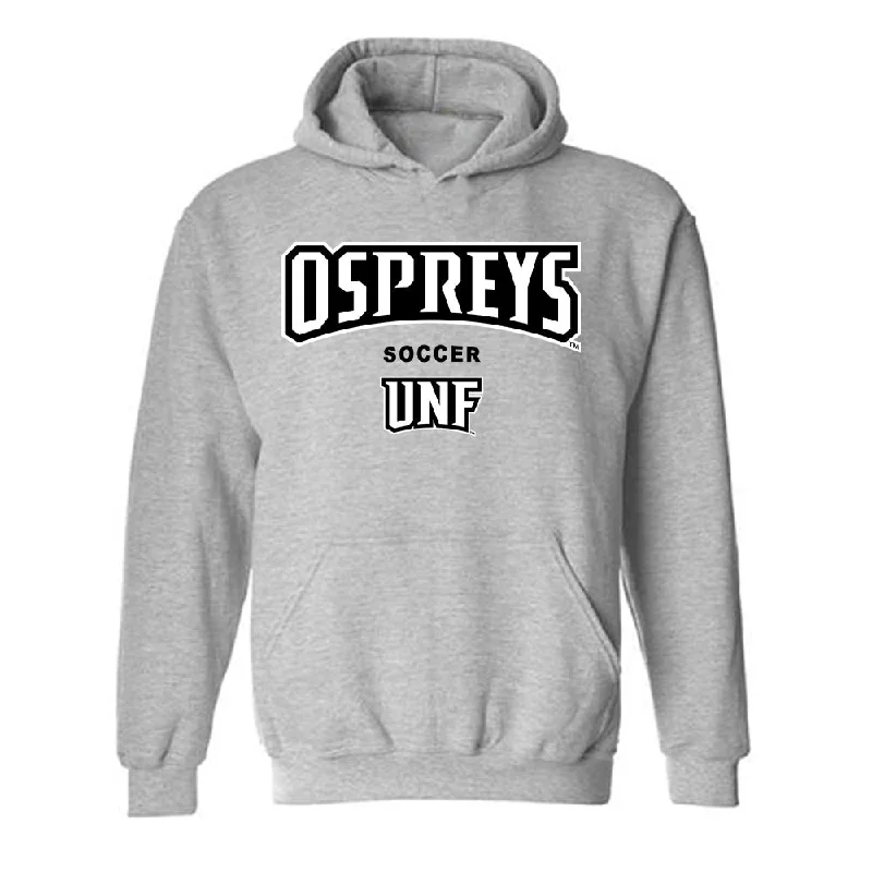 UNF - NCAA Women's Soccer : Sarah Frazer - Classic Shersey Hooded Sweatshirt. Hoodie with Strings Custom Fit Adjustable
