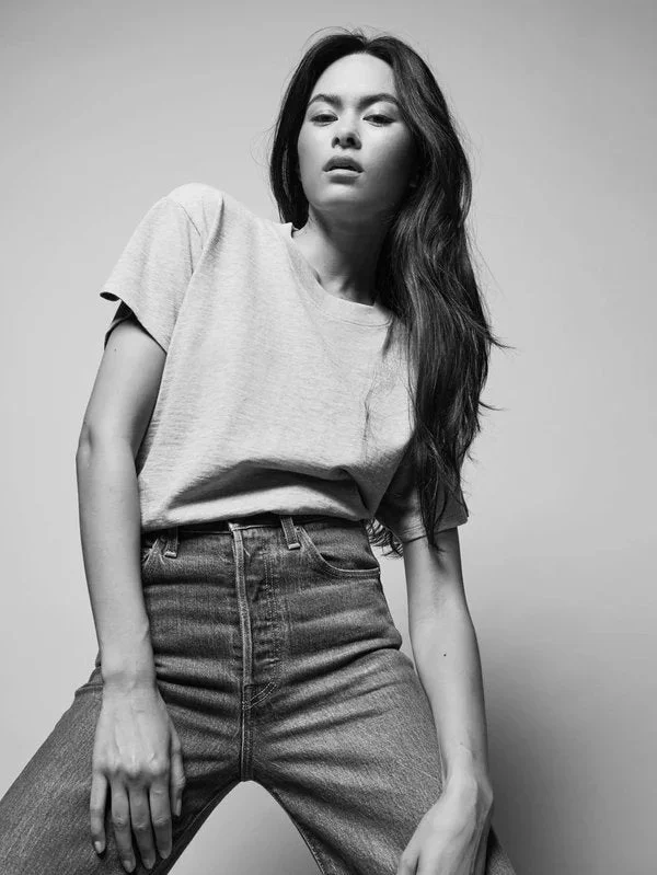 Nation LTD Jessa Boxy Crop Top / Heather Grey Handmade Hand-knitted Hand-woven