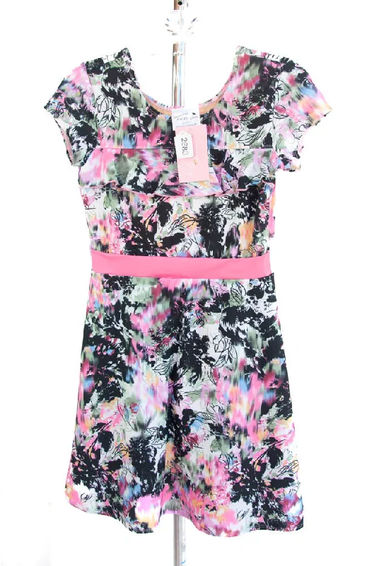 #2680 Sale Rack Item  /  Swim Dress / Girls Size 12 /  Paris Print Tunics Summer linen