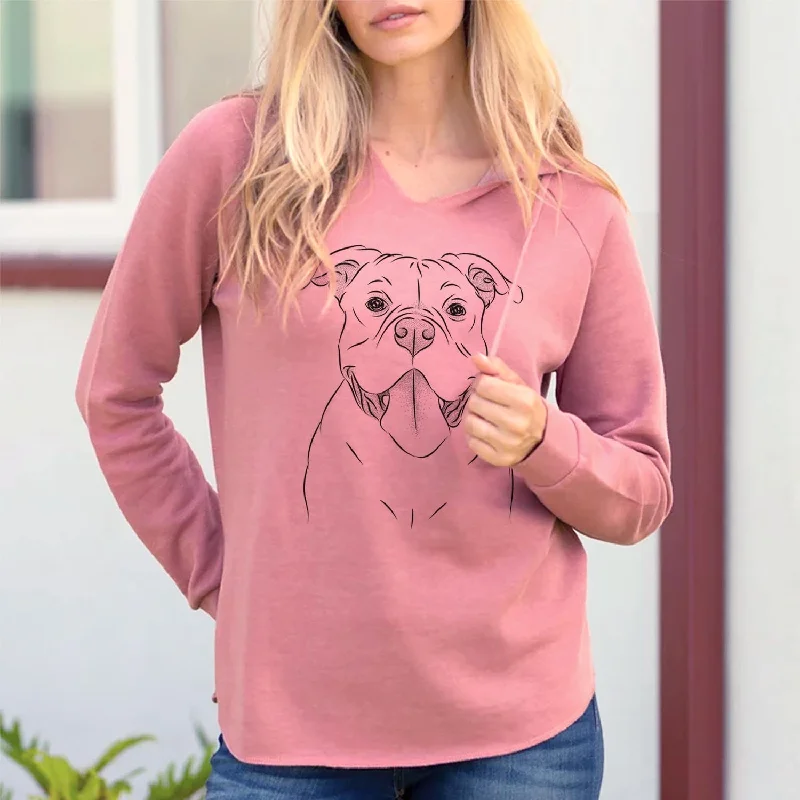 Nacho the American Bully - Cali Wave Hooded Sweatshirt. Hoodie with Slim Fit Tailored Modern Nacho the American Bully - Cali Wave Hooded Sweatshirt. Hoodie with Slim Fit Tailored Modern