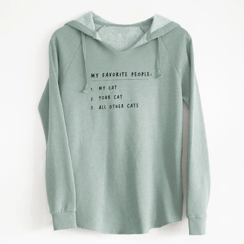 My Favorite People: Cats - Cali Wave Hooded Sweatshirt. Hoodie with Turtle Neck Cozy Winter My Favorite People: Cats - Cali Wave Hooded Sweatshirt. Hoodie with Turtle Neck Cozy Winter
