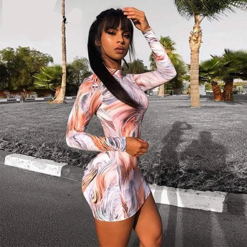 Long Sleeve Bodycon Party Dress for Women Tunics Review highly