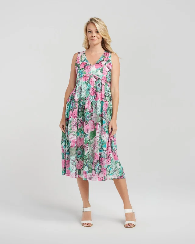 Jayla Dress - Artwork - ZAFINA Tunics Satin smooth