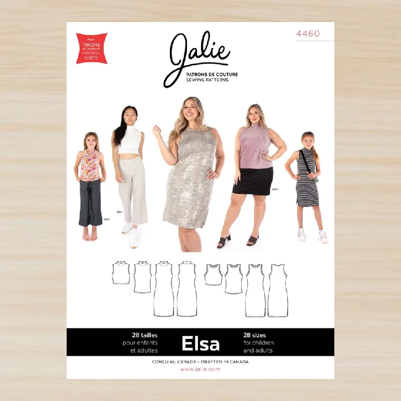 Jalie 4460 - Elsa Sleeveless Tops and Dress 2yrs to 2XL Tunic Top Casual