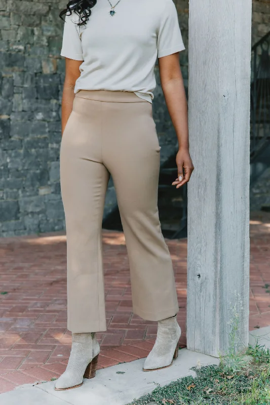 Simkhai Mackenzie Straight Pants in Camel Trendy Velvet Pants
