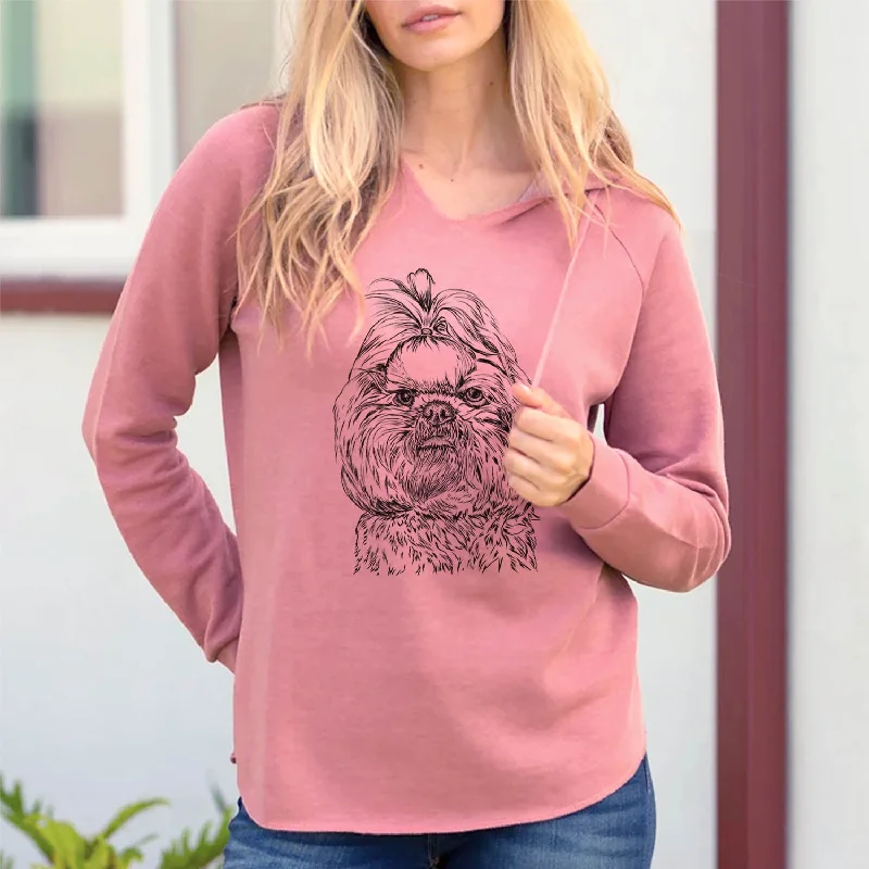 Chewie the Shih Tzu - Cali Wave Hooded Sweatshirt. Hoodie with Neon Bright Vibrant