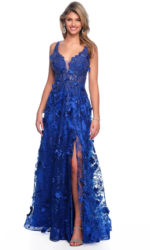 Dave & Johnny 12061 - 3D Floral Sleeveless Evening Dress Tunics Travel practical