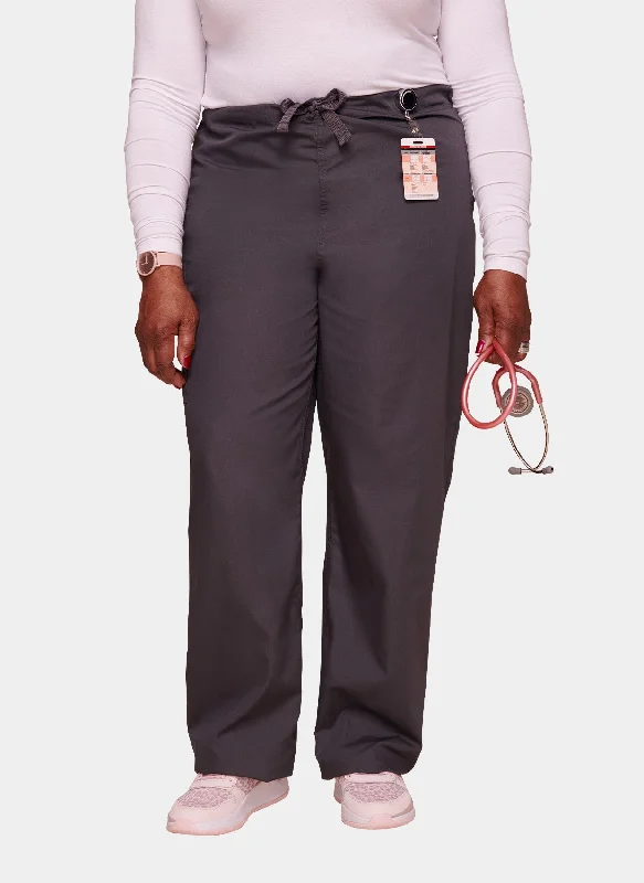 Cherokee Unisex Drawstring Scrub Trousers - Pewter Trousers Office Stylish