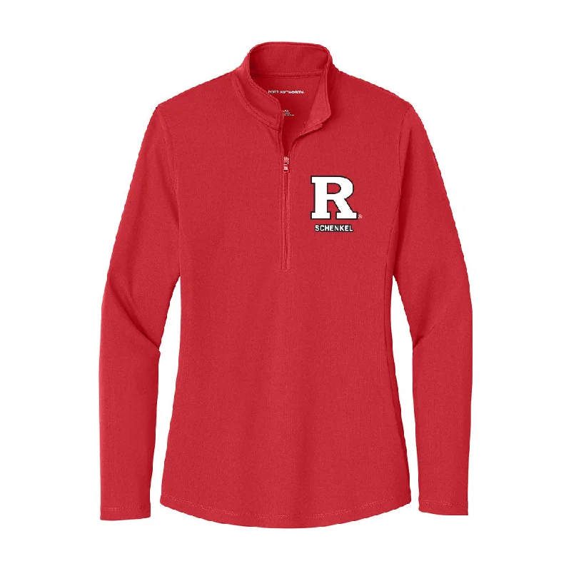 Rutgers - NCAA Women's Gymnastics : Reagan Schenkel - Women's Lightweight Quarter Zip Jacket Nylon Fabric Polyester Fabric Spandex Fabric