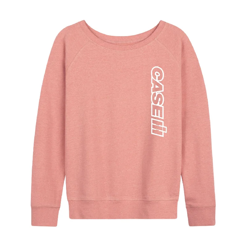 Oversized Case Logo Womens French Terry Pullover Set Sleeve Pullover