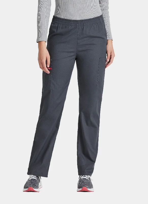 Dickies EDS Signature Ladies Natural Rise Tapered Leg Pull-On Scrub Trousers DKE86106 - Pewter Trousers Modern Contemporary
