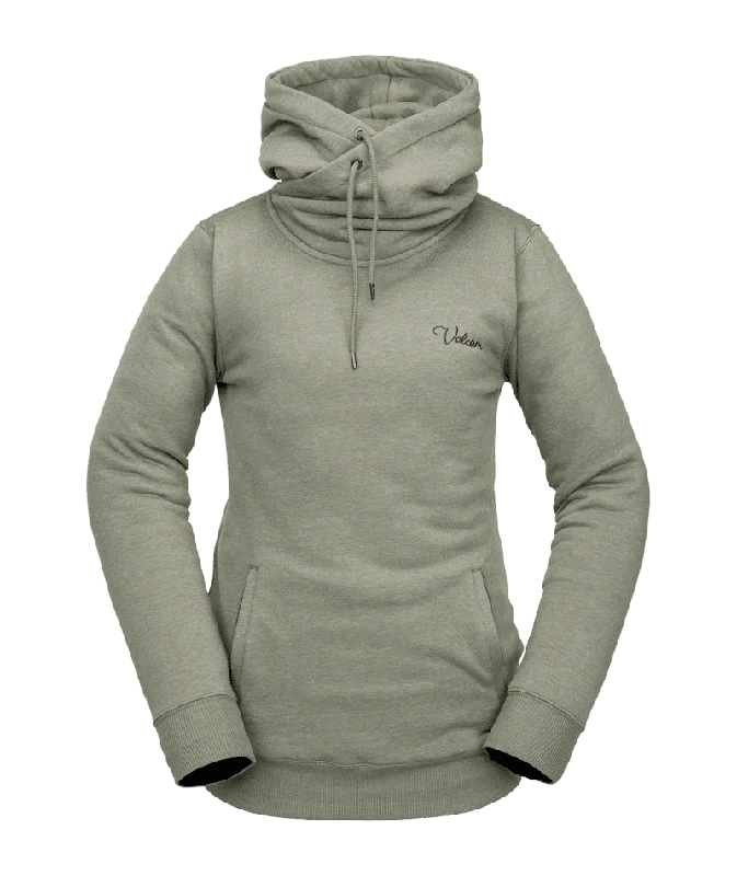 VOLCOM Women's Tower Pullover Fleece Lichen Green High Neck Pullover