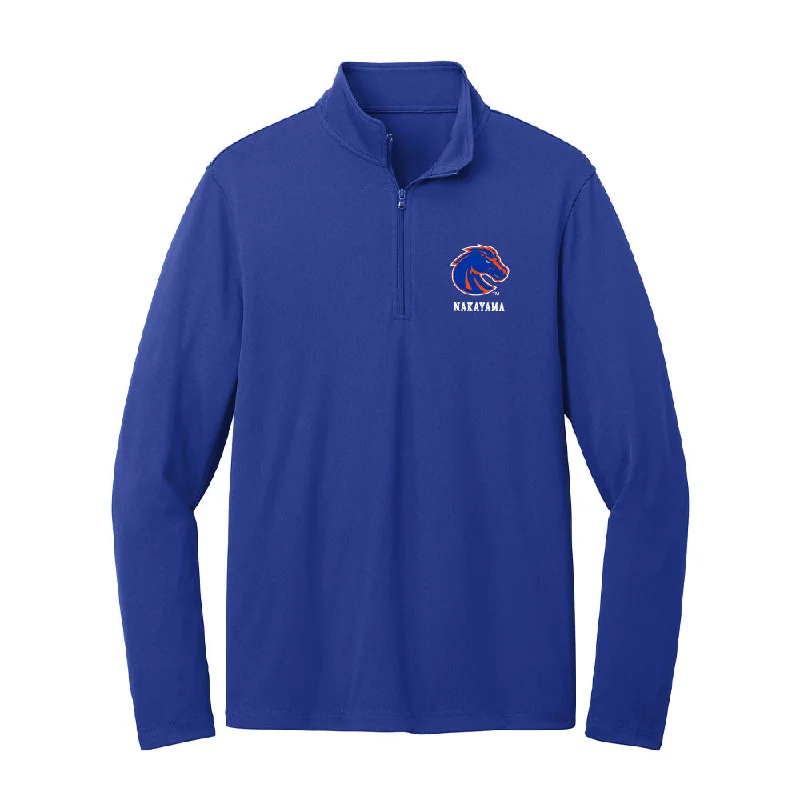 Boise State - NCAA Women's Gymnastics : Danielle Nakayama - Lightweight Quarter Zip Jacket Notch Collar Jacket Peter Pan Collar Jacket Cowl Neck Jacket Boise State - NCAA Women's Gymnastics : Danielle Nakayama - Lightweight Quarter Zip Jacket Notch Collar Jacket Peter Pan Collar Jacket Cowl Neck Jacket