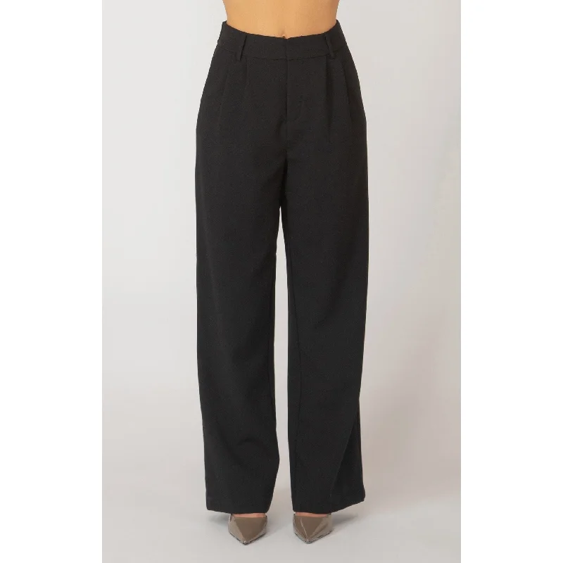 Dex Black Tape Wide Leg Trouser Trousers Flared Retro