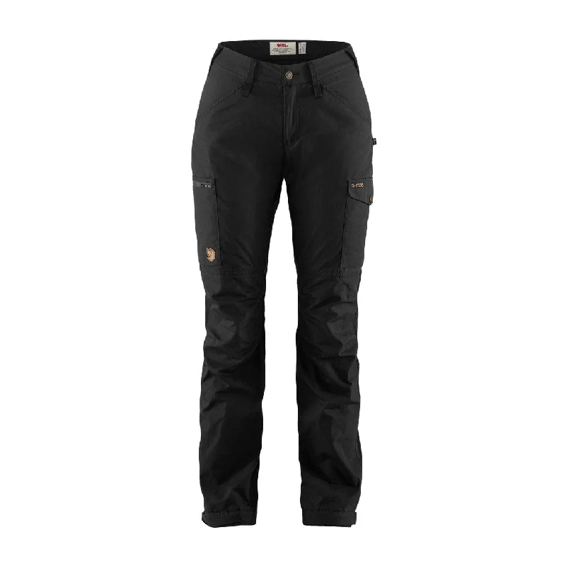 Fjallraven Womens Kaipak Curved Trousers Black Trousers trendy modern
