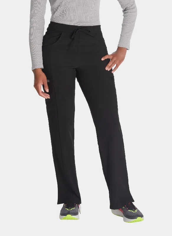 Dickies EDS Essentials Women's Mid Rise Straight Leg Drawstring Trousers DKE010 - Black Trousers New Arrival