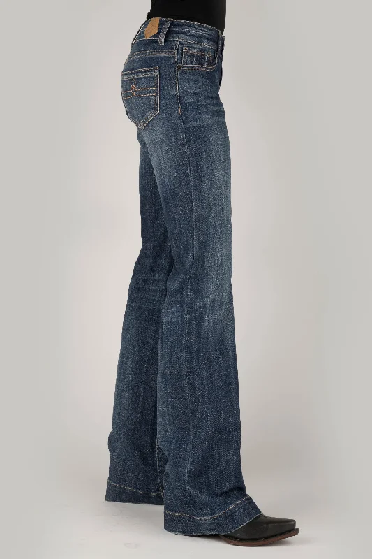 Women's Tin Haul Dark Wash Moderate Fit Western Trouser Jeans Trousers Exclusive Limited