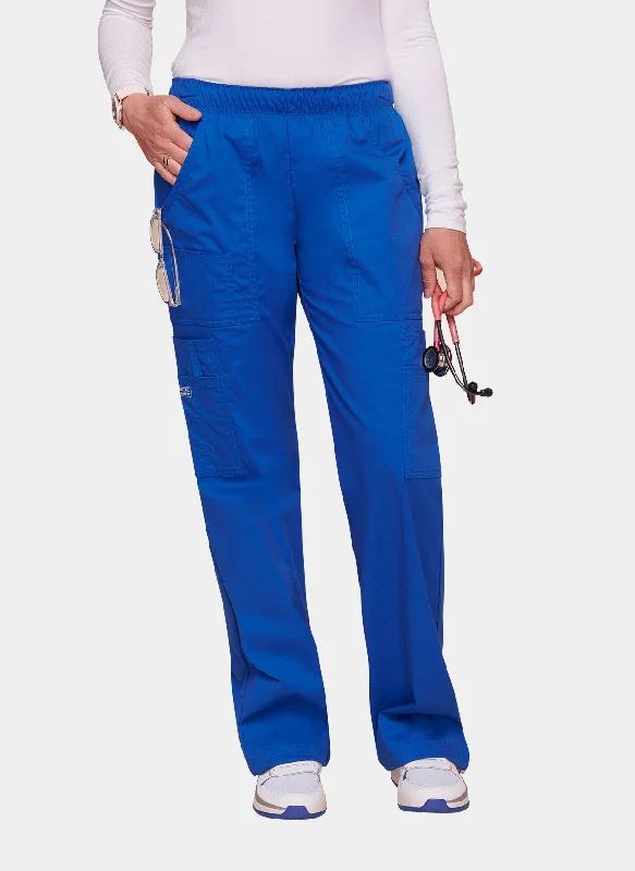 Cherokee Core Stretch Mid Rise Pull-On Cargo Scrub Trousers WWE4005 - Royal Trousers Chinos Classic Cherokee Core Stretch Mid Rise Pull-On Cargo Scrub Trousers WWE4005 - Royal Trousers Chinos Classic