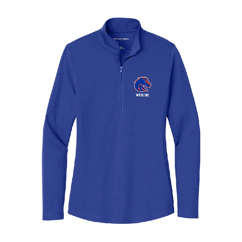 Boise State - NCAA Women's Gymnastics : Mahleea Werline - Women's Lightweight Quarter Zip Jacket Elasticated Jacket Padded Jacket Insulated Jacket Boise State - NCAA Women's Gymnastics : Mahleea Werline - Women's Lightweight Quarter Zip Jacket Elasticated Jacket Padded Jacket Insulated Jacket
