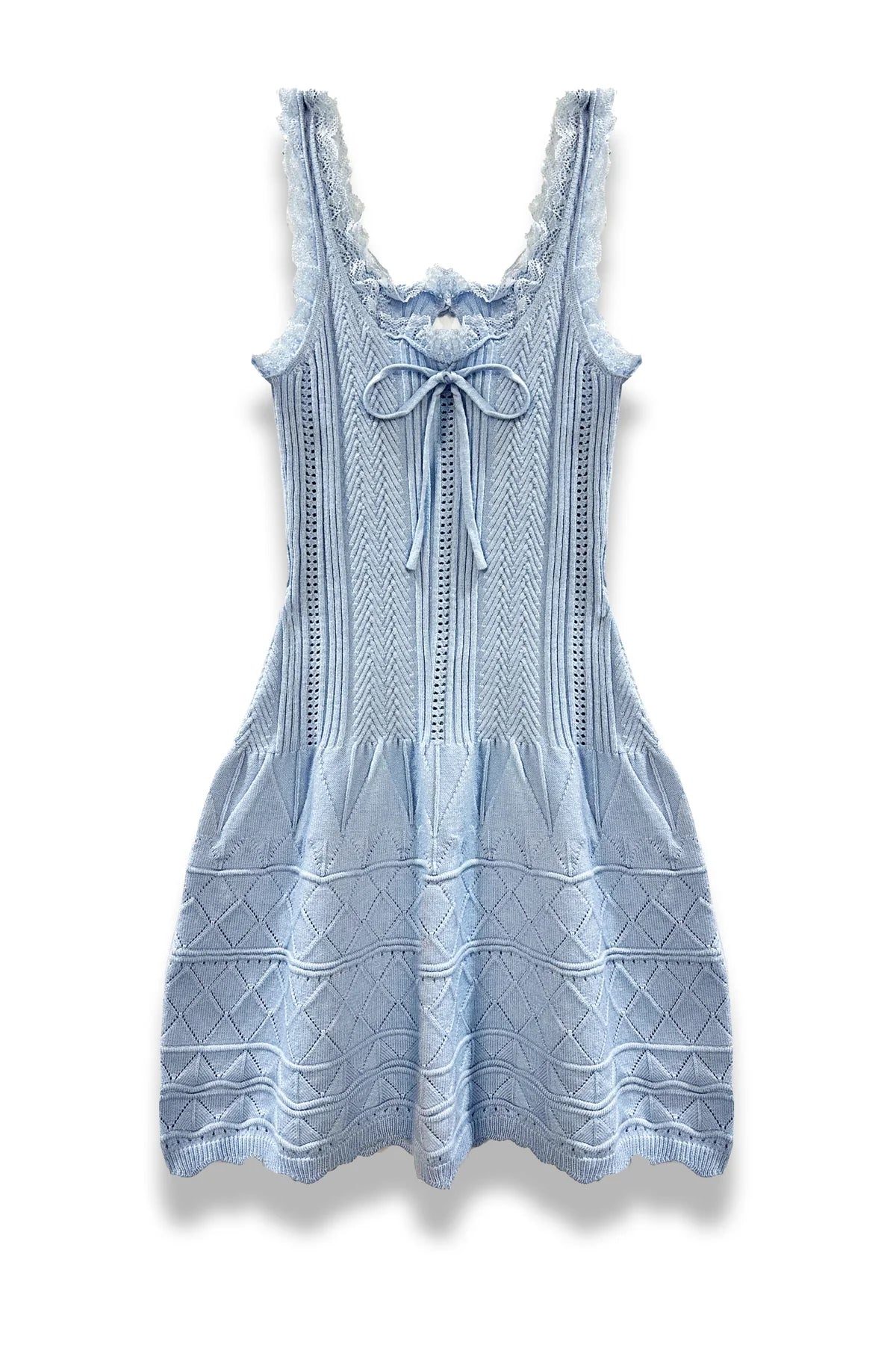 KATIE J NYC TWEEN GENEVIEVE SWEATER DRESS IN BABY BLUE Elasticated Padded Insulated