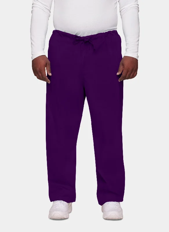 Cherokee Unisex Drawstring Scrub Trousers - Eggplant Trousers High Rise Slim Fit