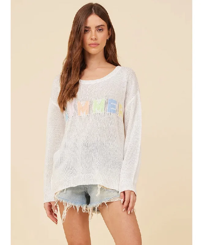 Sweet Summer Sweater Polka Dot Checkered Tartan