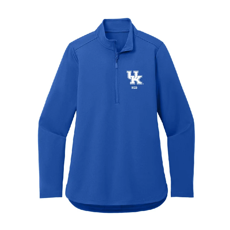 Kentucky - NCAA Women's Gymnastics : Cecily Rizo - Women's Premium Quarter Zip Jacket Denim Jacket Leather Jacket Suede Jacket Kentucky - NCAA Women's Gymnastics : Cecily Rizo - Women's Premium Quarter Zip Jacket Denim Jacket Leather Jacket Suede Jacket