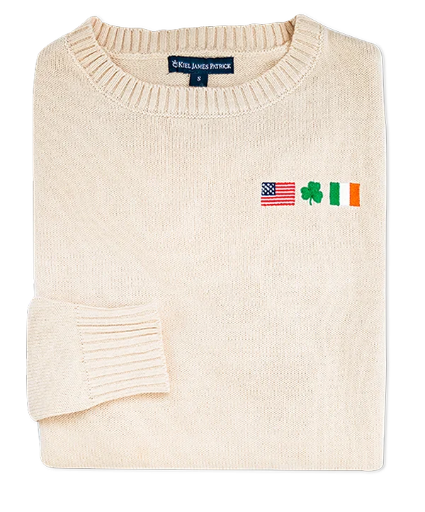 Embroidered Irish American Sweater (Women's) Sweater Knitwear Pullover