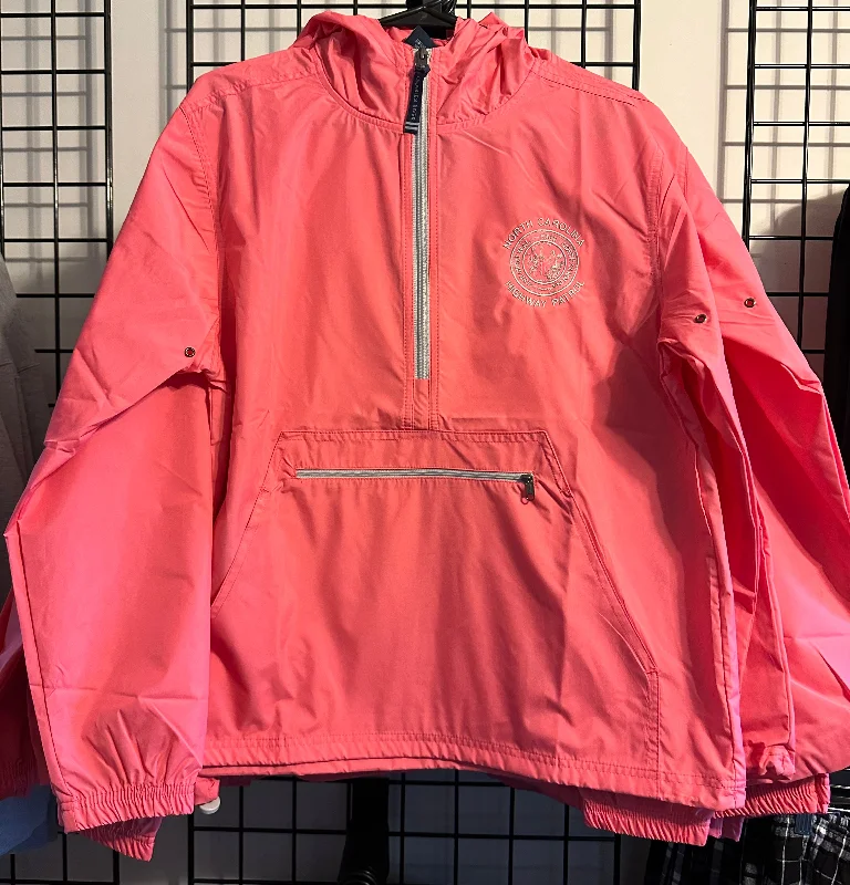 PACK-N-GO® PULLOVER 1/2 Zip Coral (No Lining) Kimono Neck Pullover